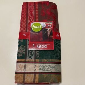 NWT Food Network Winter Crossing Holiday /Christmas Napkins